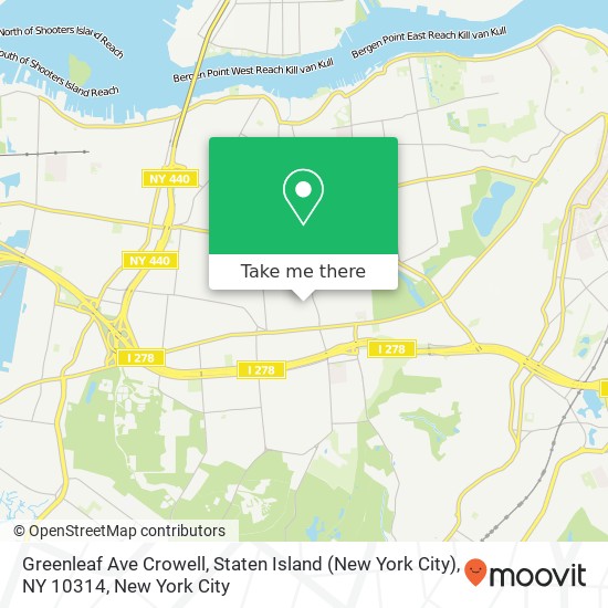 Mapa de Greenleaf Ave Crowell, Staten Island (New York City), NY 10314