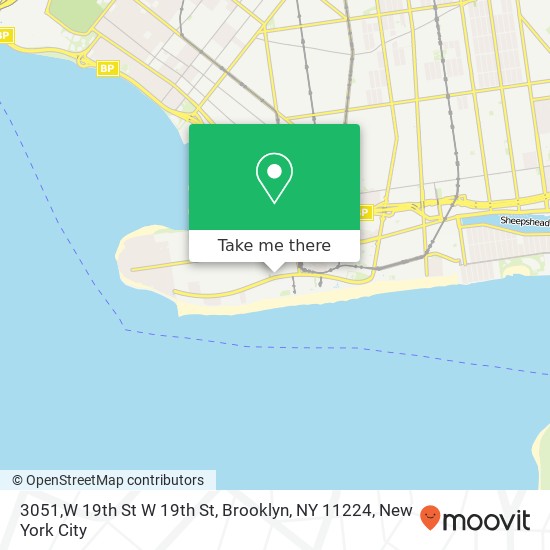 Mapa de 3051,W 19th St W 19th St, Brooklyn, NY 11224