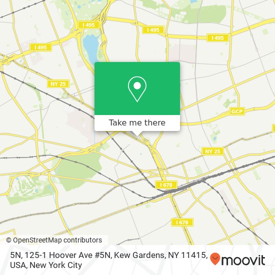 5N, 125-1 Hoover Ave #5N, Kew Gardens, NY 11415, USA map