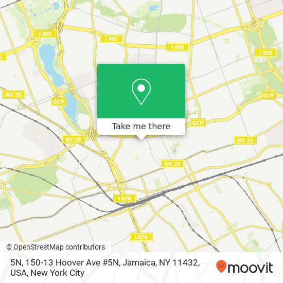 Mapa de 5N, 150-13 Hoover Ave #5N, Jamaica, NY 11432, USA