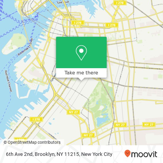 Mapa de 6th Ave 2nd, Brooklyn, NY 11215