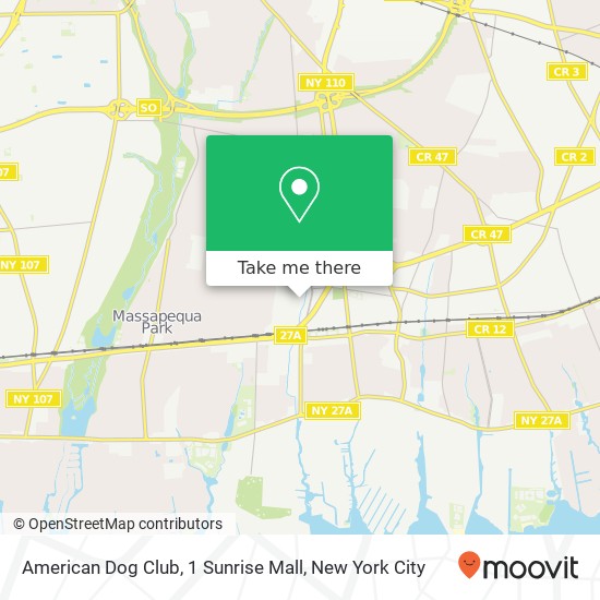 American Dog Club, 1 Sunrise Mall map