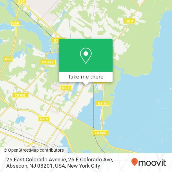 26 East Colorado Avenue, 26 E Colorado Ave, Absecon, NJ 08201, USA map