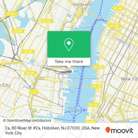 2a, 80 River St #2a, Hoboken, NJ 07030, USA map