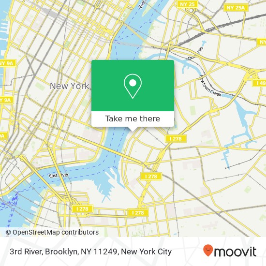 Mapa de 3rd River, Brooklyn, NY 11249