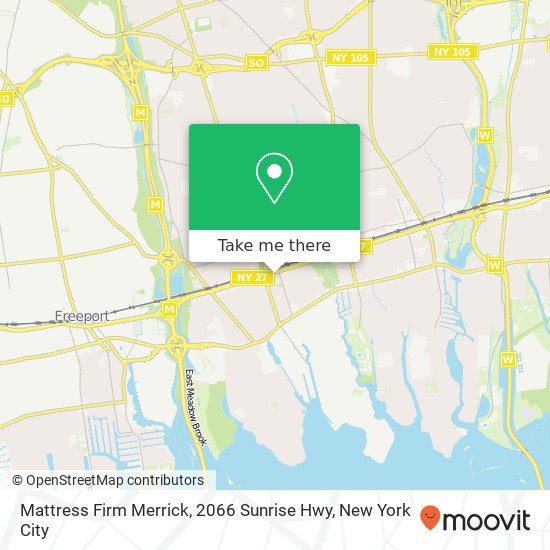 Mapa de Mattress Firm Merrick, 2066 Sunrise Hwy