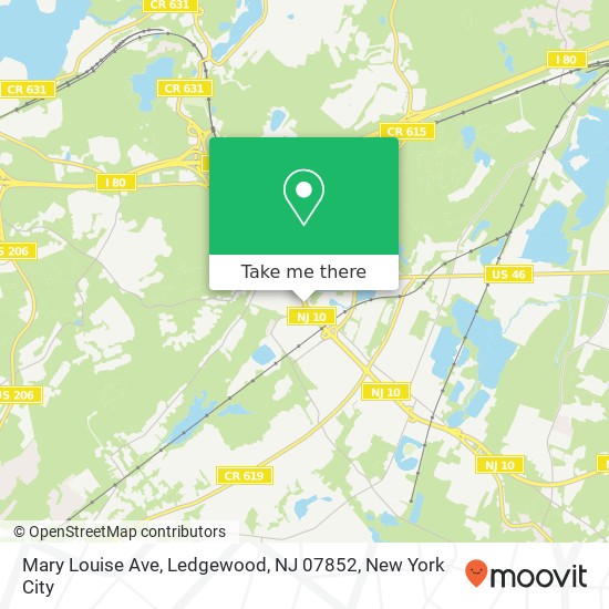 Mary Louise Ave, Ledgewood, NJ 07852 map