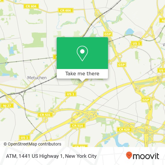Mapa de ATM, 1441 US Highway 1
