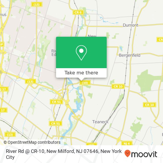 River Rd @ CR-10, New Milford, NJ 07646 map