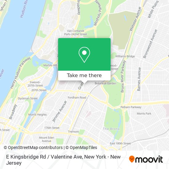 E Kingsbridge Rd / Valentine Ave map
