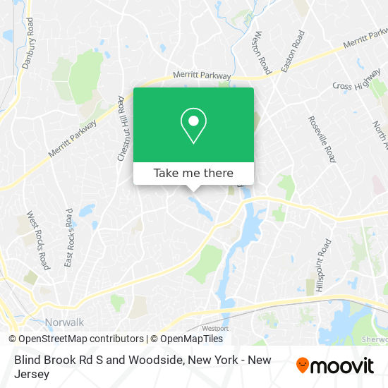 Blind Brook Rd S and Woodside map