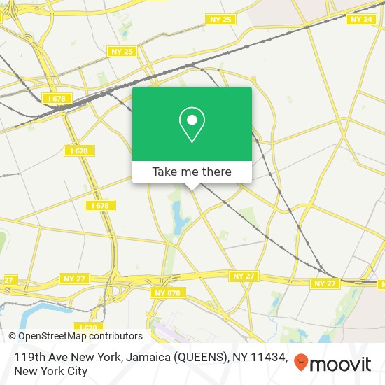 Mapa de 119th Ave New York, Jamaica (QUEENS), NY 11434
