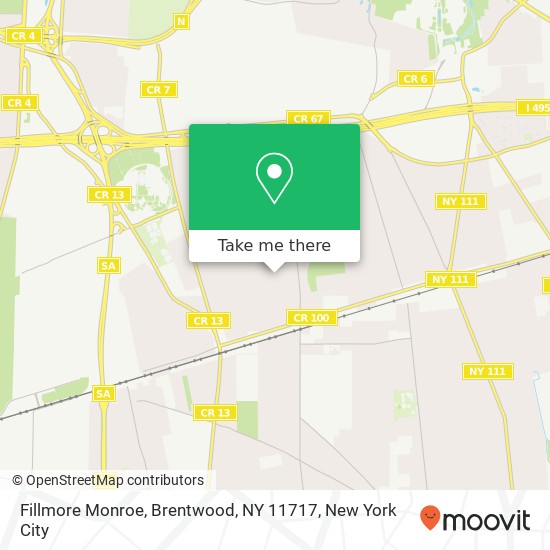 Mapa de Fillmore Monroe, Brentwood, NY 11717