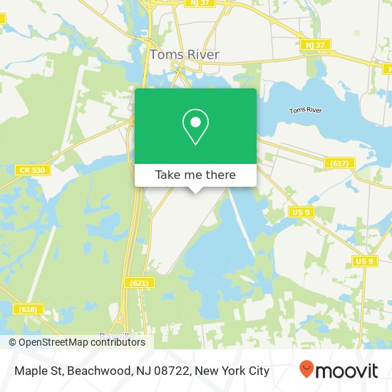 Mapa de Maple St, Beachwood, NJ 08722