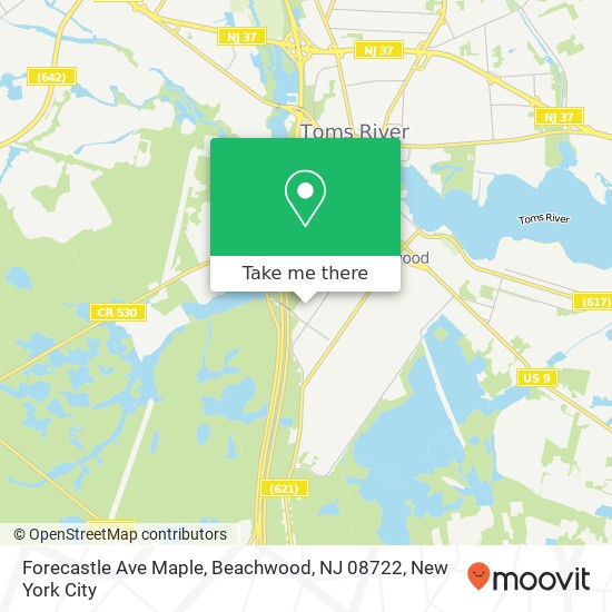 Forecastle Ave Maple, Beachwood, NJ 08722 map