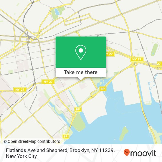 Mapa de Flatlands Ave and Shepherd, Brooklyn, NY 11239
