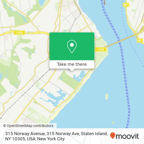 Mapa de 315 Norway Avenue, 315 Norway Ave, Staten Island, NY 10305, USA