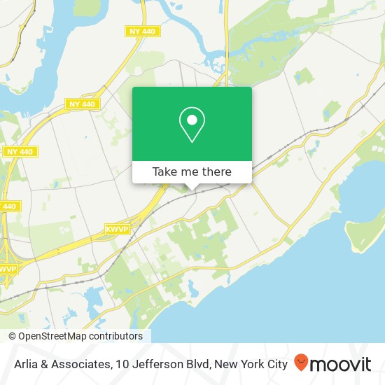 Mapa de Arlia & Associates, 10 Jefferson Blvd
