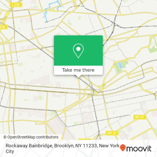 Mapa de Rockaway Bainbridge, Brooklyn, NY 11233