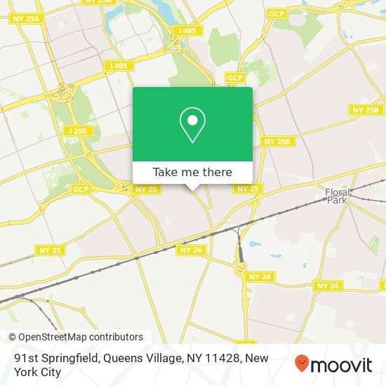 Mapa de 91st Springfield, Queens Village, NY 11428