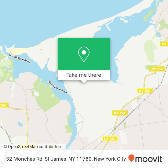 Mapa de 32 Moriches Rd, St James, NY 11780