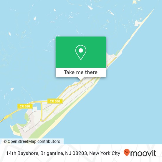 Mapa de 14th Bayshore, Brigantine, NJ 08203