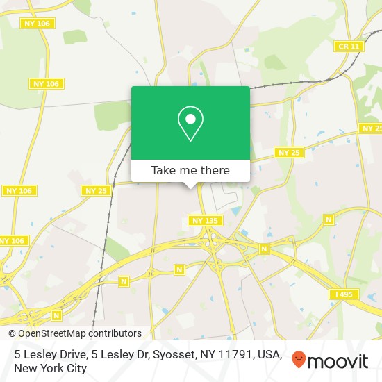 Mapa de 5 Lesley Drive, 5 Lesley Dr, Syosset, NY 11791, USA