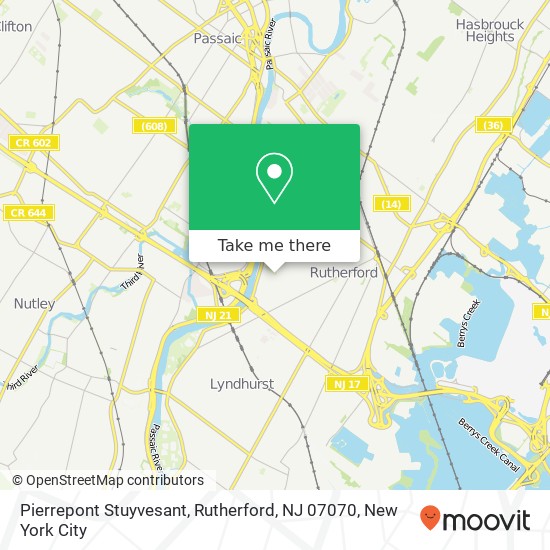 Pierrepont Stuyvesant, Rutherford, NJ 07070 map