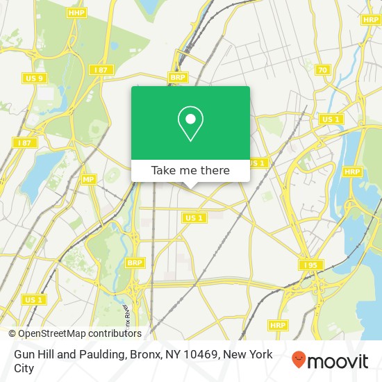 Mapa de Gun Hill and Paulding, Bronx, NY 10469