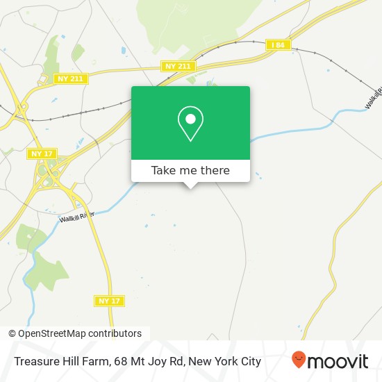 Mapa de Treasure Hill Farm, 68 Mt Joy Rd