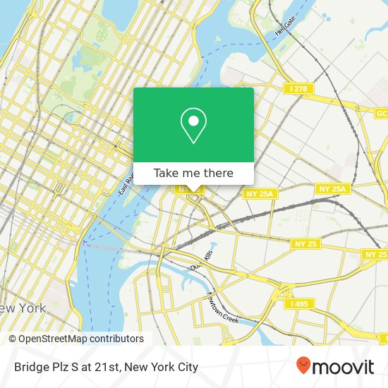 Bridge Plz S at 21st, Long Island City, NY 11101 map