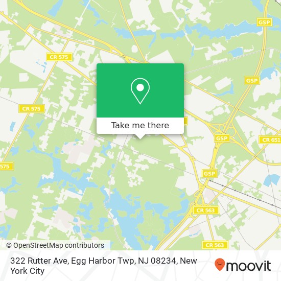 322 Rutter Ave, Egg Harbor Twp, NJ 08234 map