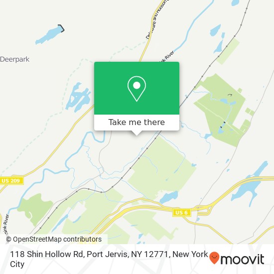 118 Shin Hollow Rd, Port Jervis, NY 12771 map