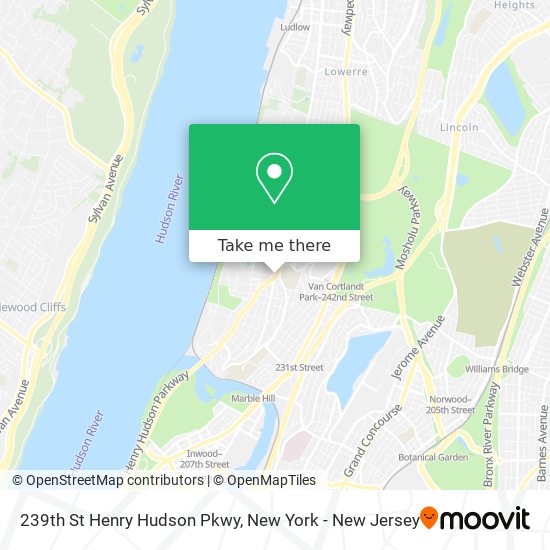 239th St Henry Hudson Pkwy map