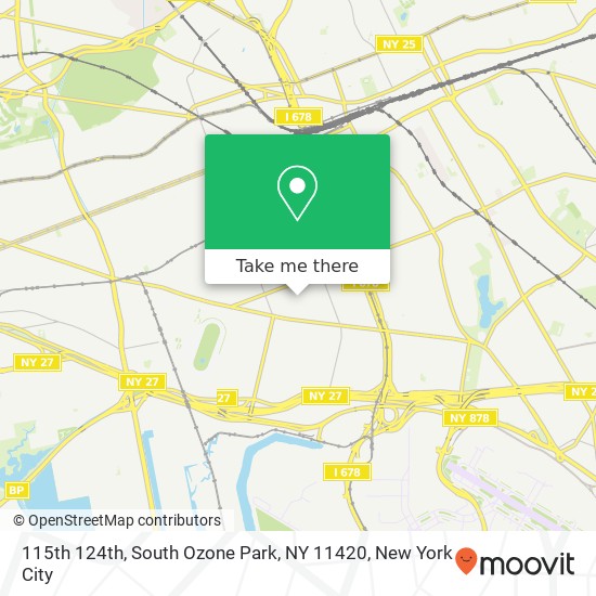 Mapa de 115th 124th, South Ozone Park, NY 11420