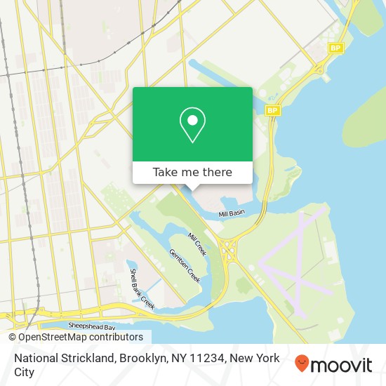 Mapa de National Strickland, Brooklyn, NY 11234