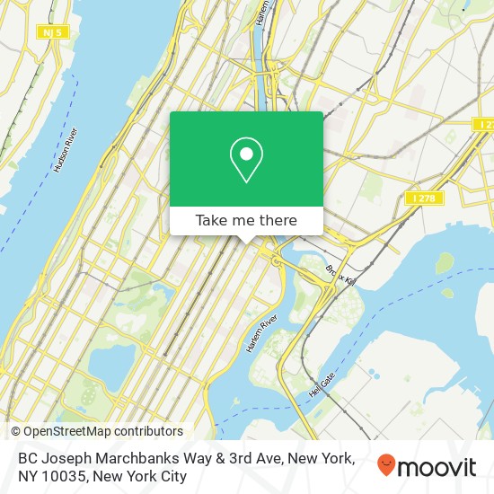 Mapa de BC Joseph Marchbanks Way & 3rd Ave, New York, NY 10035