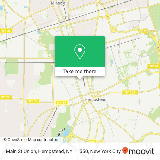 Main St Union, Hempstead, NY 11550 map