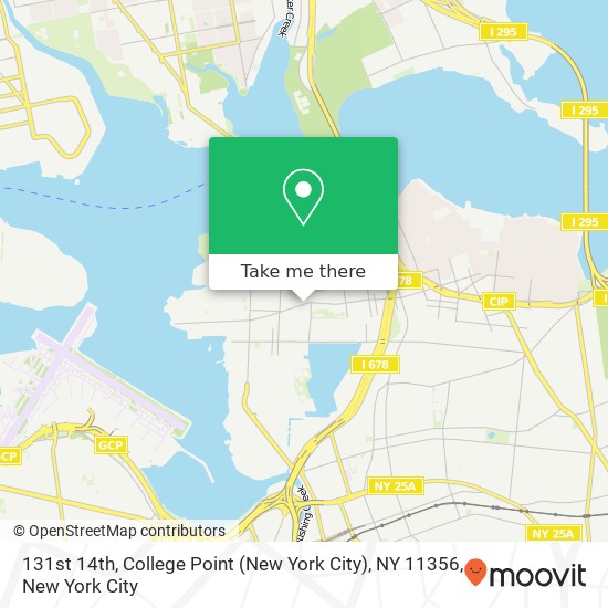 Mapa de 131st 14th, College Point (New York City), NY 11356