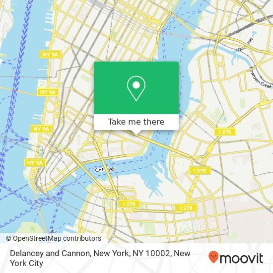 Delancey and Cannon, New York, NY 10002 map