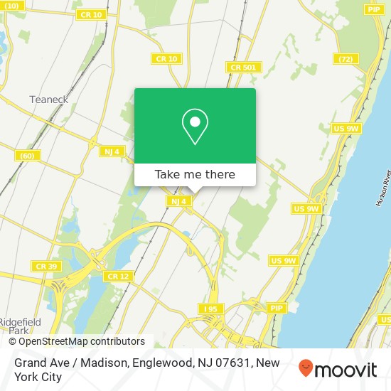 Mapa de Grand Ave / Madison, Englewood, NJ 07631