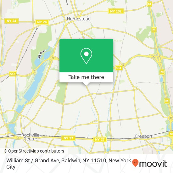 Mapa de William St / Grand Ave, Baldwin, NY 11510