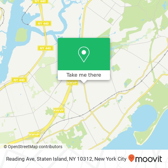 Mapa de Reading Ave, Staten Island, NY 10312