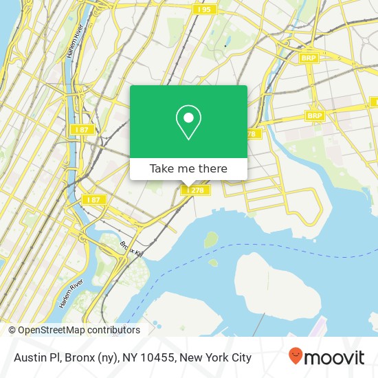 Mapa de Austin Pl, Bronx (ny), NY 10455