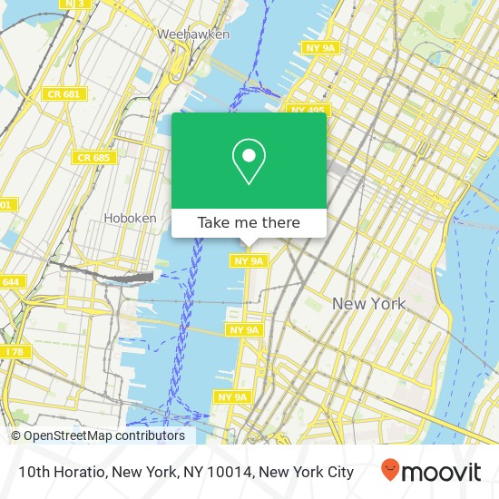 10th Horatio, New York, NY 10014 map