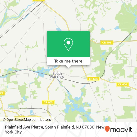 Mapa de Plainfield Ave Pierce, South Plainfield, NJ 07080