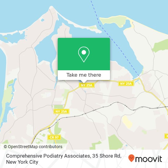 Mapa de Comprehensive Podiatry Associates, 35 Shore Rd