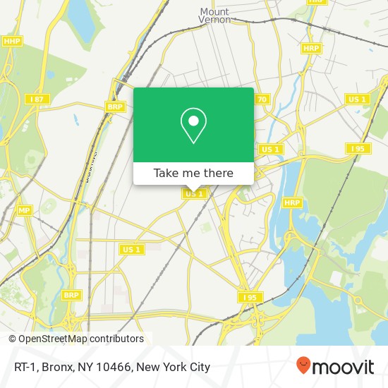 Mapa de RT-1, Bronx, NY 10466