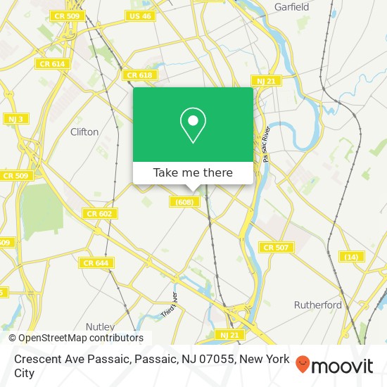Crescent Ave Passaic, Passaic, NJ 07055 map