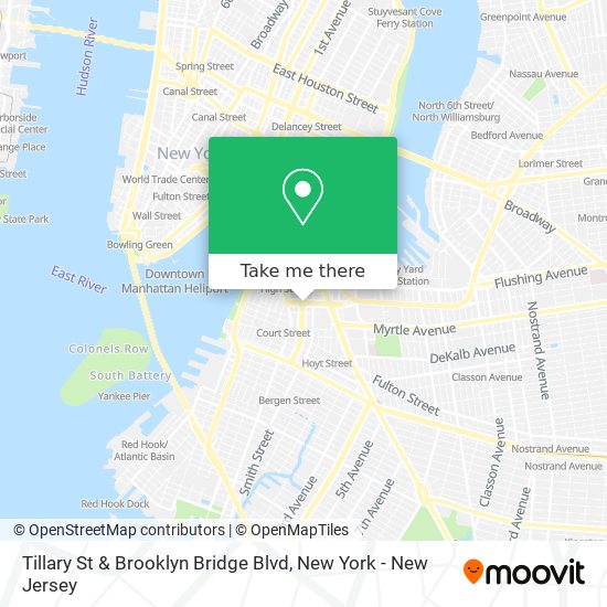 Tillary St & Brooklyn Bridge Blvd map